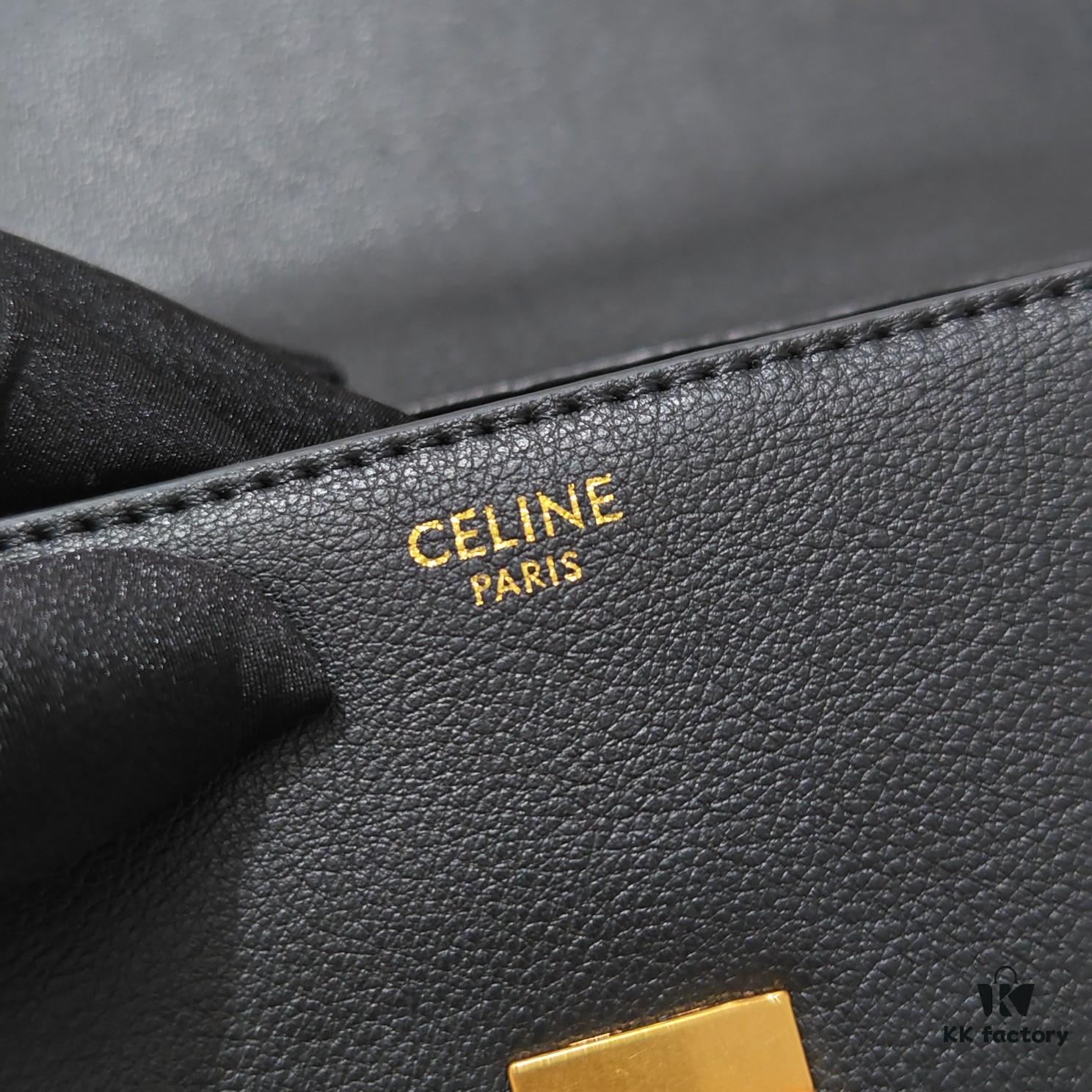 6930ad6d6e68136f4d9ad077 Top Quality Original Mini Celine 2024 New Triumph Arch Handbag, Crisply Textured Calfskin