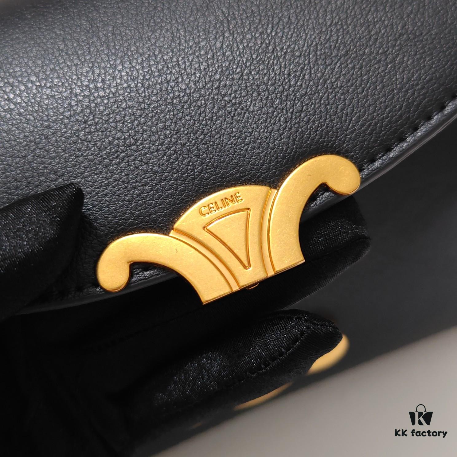 6930ad6d6e68136f4d9ad078 Top Quality Original Mini Celine 2024 New Triumph Arch Handbag, Crisply Textured Calfskin