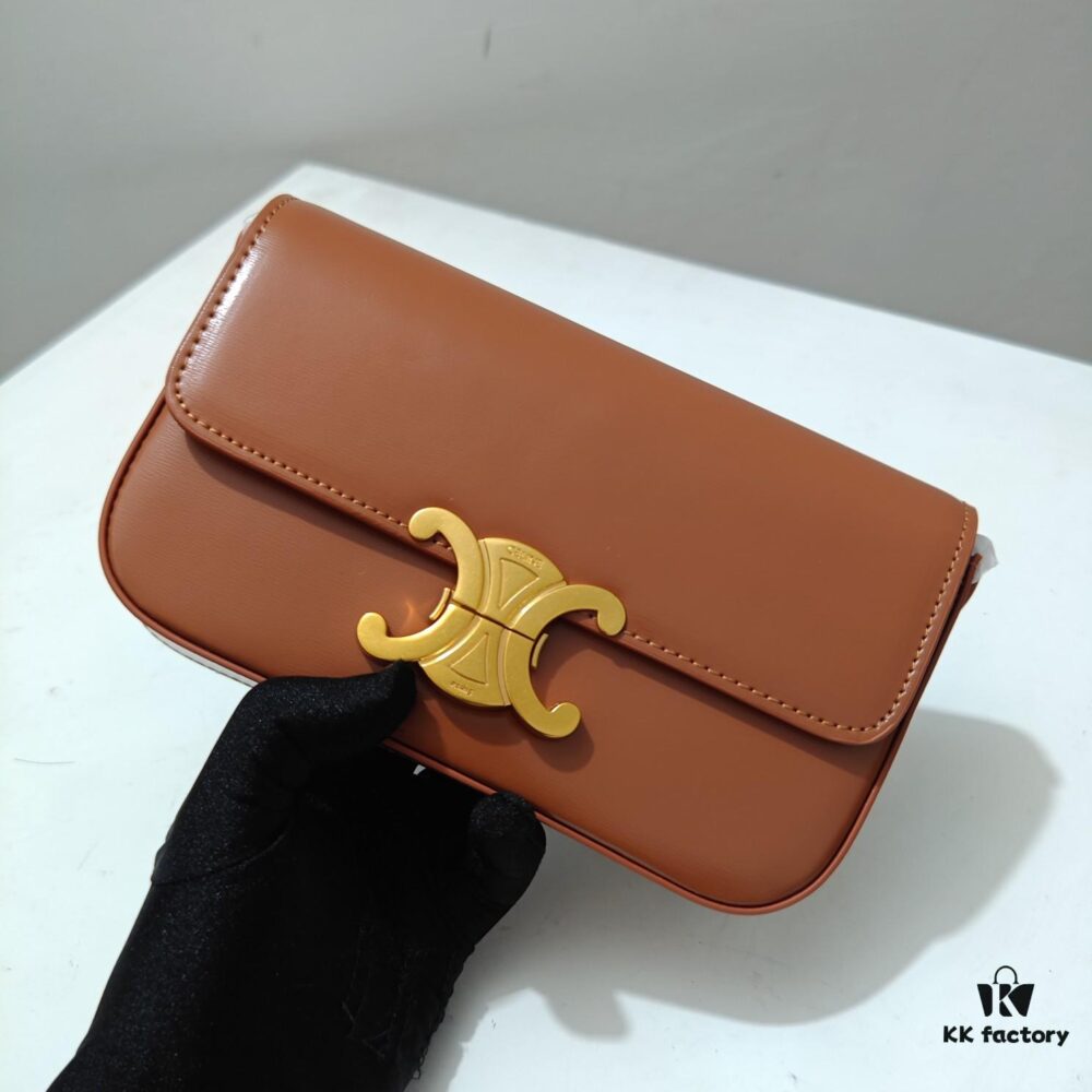 6930ada46e68136f4d9ad0f7 Top Quality Original Celine Triomphe Classic Shoulder Bag, Patent Leather with Needle Grain, Can Be Carried Underarm, by Hand or Crossbody, Perfect Color and Structure, Elegant and Three-dimensional Design