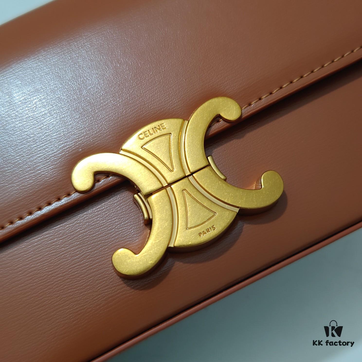 6930ada86e68136f4d9ad0fc Top Quality Original Celine Triomphe Classic Shoulder Bag, Patent Leather with Needle Grain, Can Be Carried Underarm, by Hand or Crossbody, Perfect Color and Structure, Elegant and Three-dimensional Design