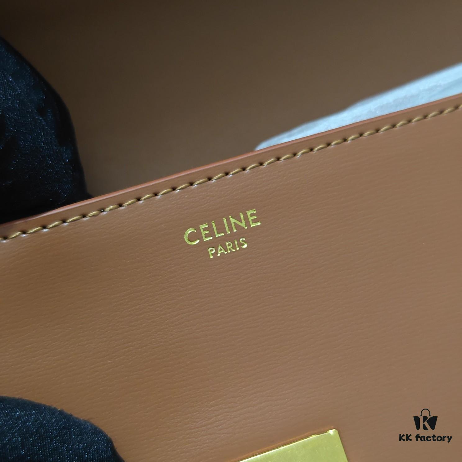 6930ada96e68136f4d9ad0fd Top Quality Original Celine Triomphe Classic Shoulder Bag, Patent Leather with Needle Grain, Can Be Carried Underarm, by Hand or Crossbody, Perfect Color and Structure, Elegant and Three-dimensional Design