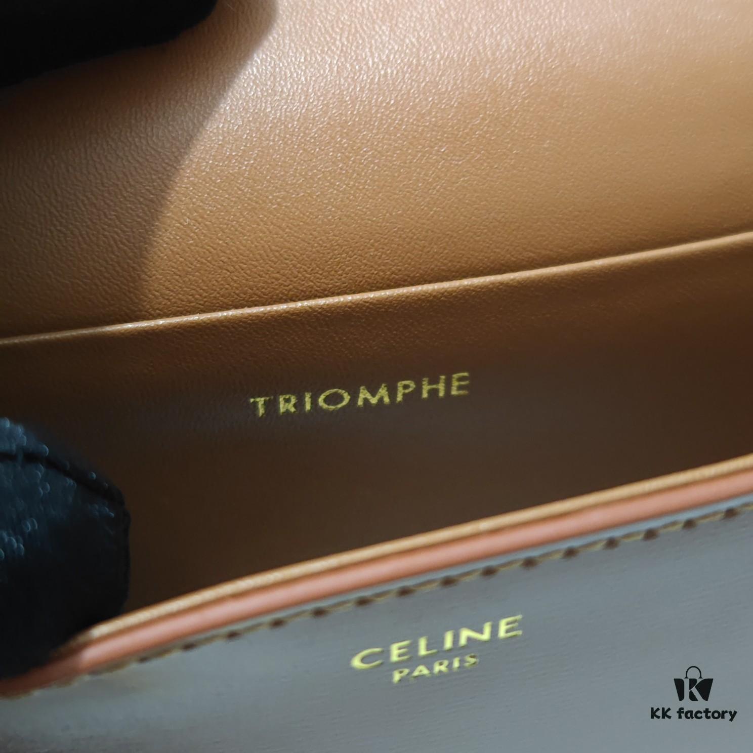 6930ada96e68136f4d9ad0fe Top Quality Original Celine Triomphe Classic Shoulder Bag, Patent Leather with Needle Grain, Can Be Carried Underarm, by Hand or Crossbody, Perfect Color and Structure, Elegant and Three-dimensional Design