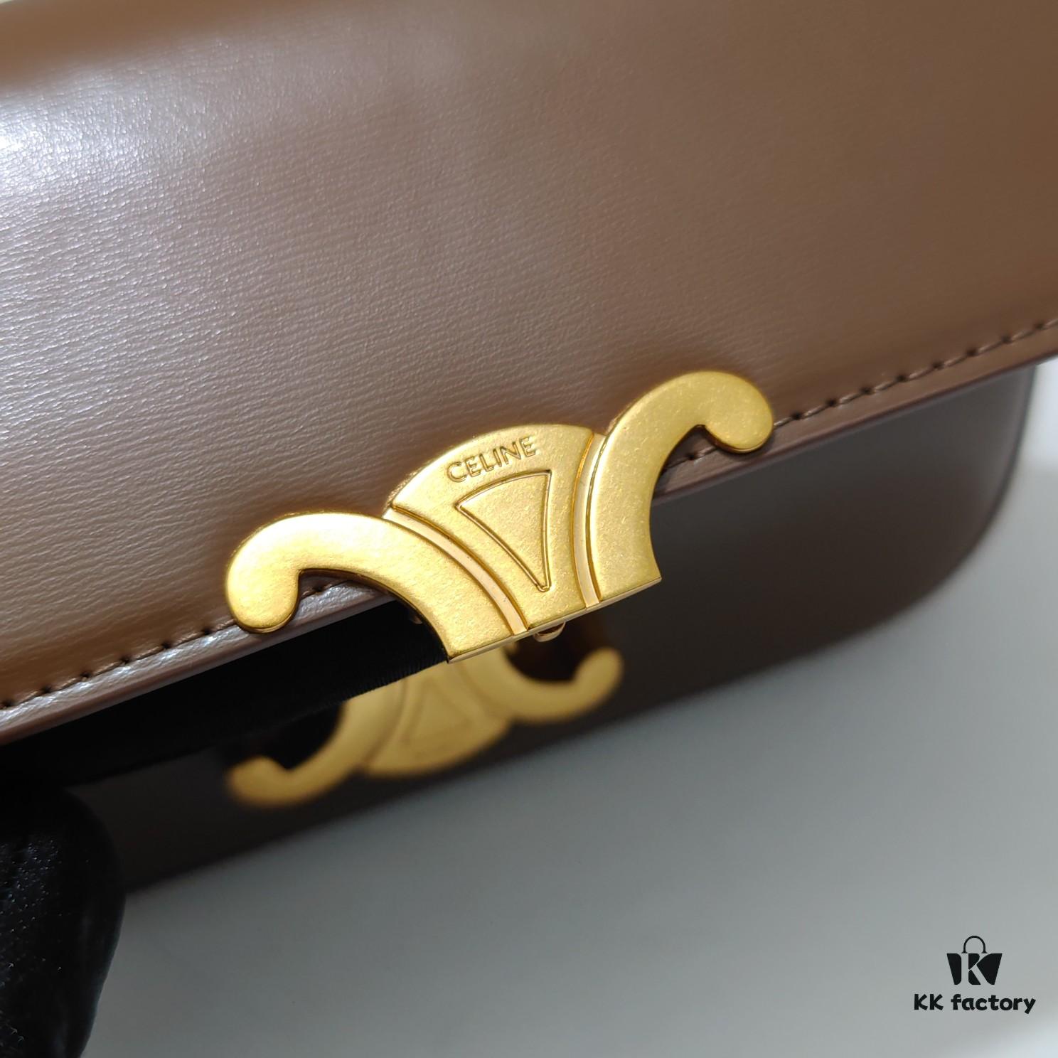 6930adb76e68136f4d9ad11d Top Quality Original Celine Triomphe Classic Crossbody Bag, Veined Calfskin Leather, Can Be Carried Underarm, by Hand or Crossbody