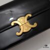 Top Quality Original Celine Triomphe Classic Shoulder Bag, New Glossy Black and Gold Design