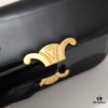 Top Quality Original Celine Triomphe Classic Shoulder Bag, New Glossy Black and Gold Design