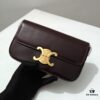 6930adc16e68136f4d9ad131 Top Quality Original Celine Triomphe Classic Underarm Bag New Patent Chocolate Brown