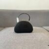 6930ade86e68136f4d9ad186 Celine New Logo Print Half-Moon Mini Bag, Black, Genuine Leather Trim, Adjustable Detachable Strap