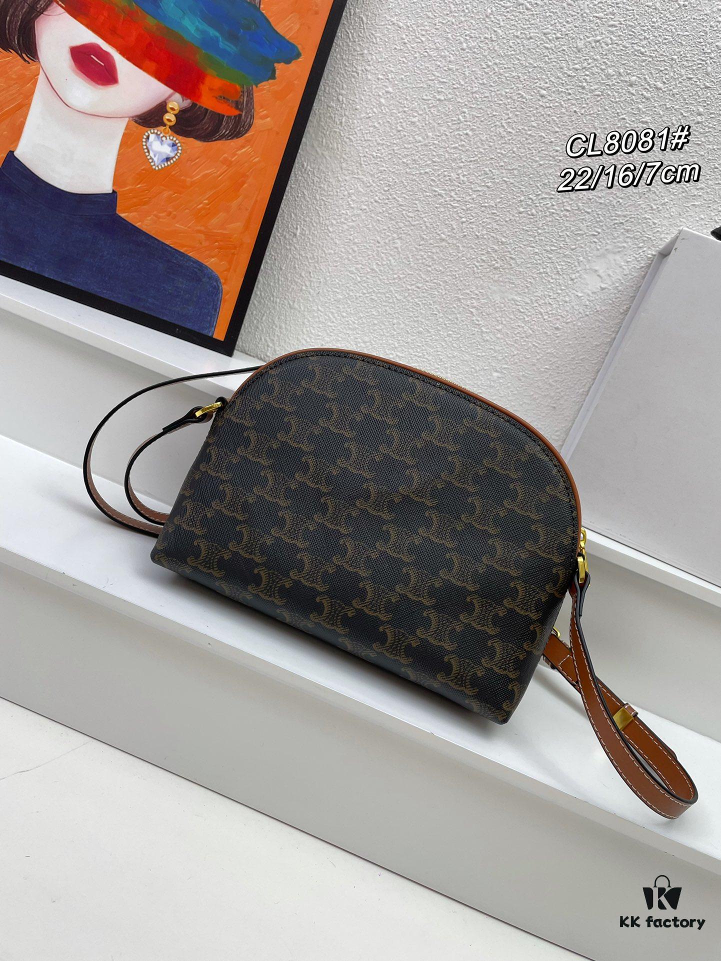 6930aded6e68136f4d9ad18e CELINE New Arrival Shell Bag, Zipper Closure, Shoulder Crossbody