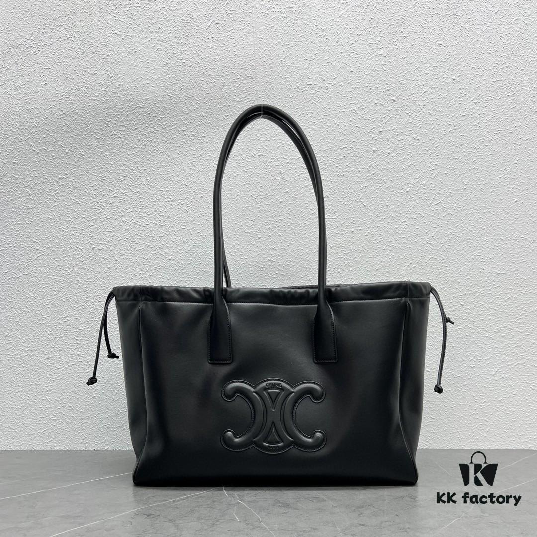 6930adf26e68136f4d9ad197 CELINE Early Autumn CABAS TRIOMPHE Drawstring Tote Bag