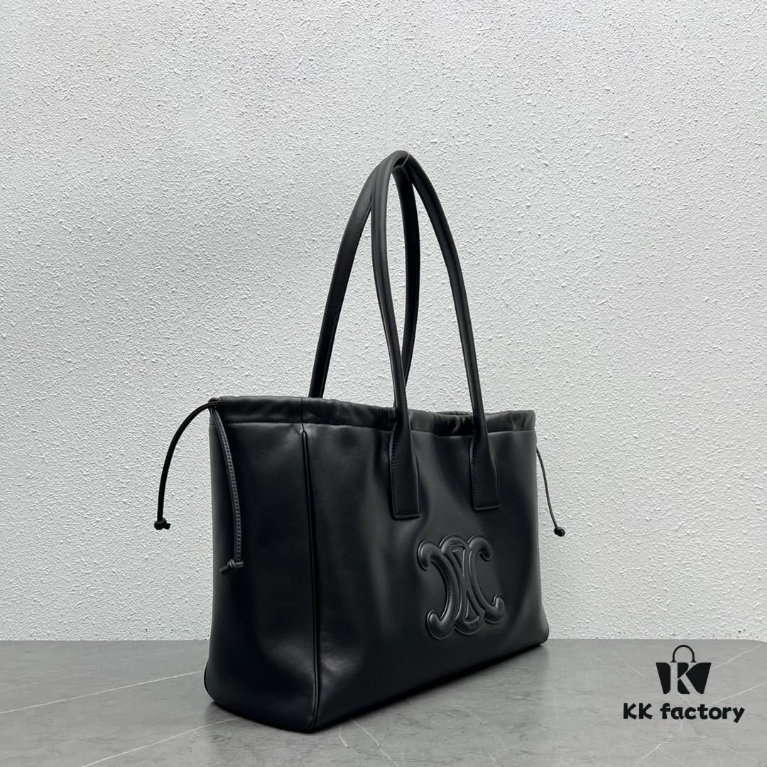 6930adf46e68136f4d9ad19b CELINE Early Autumn CABAS TRIOMPHE Drawstring Tote Bag