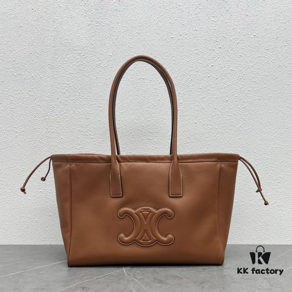 6930adf66e68136f4d9ad19e CELINE Early Autumn CABAS TRIOMPHE Drawstring Tote Bag