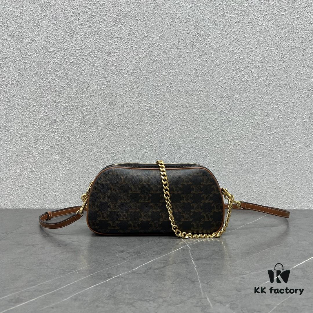6930ae126e68136f4d9ad1cb Celine New Arrival | MULTI Logo Print Cowhide Leather Handbag