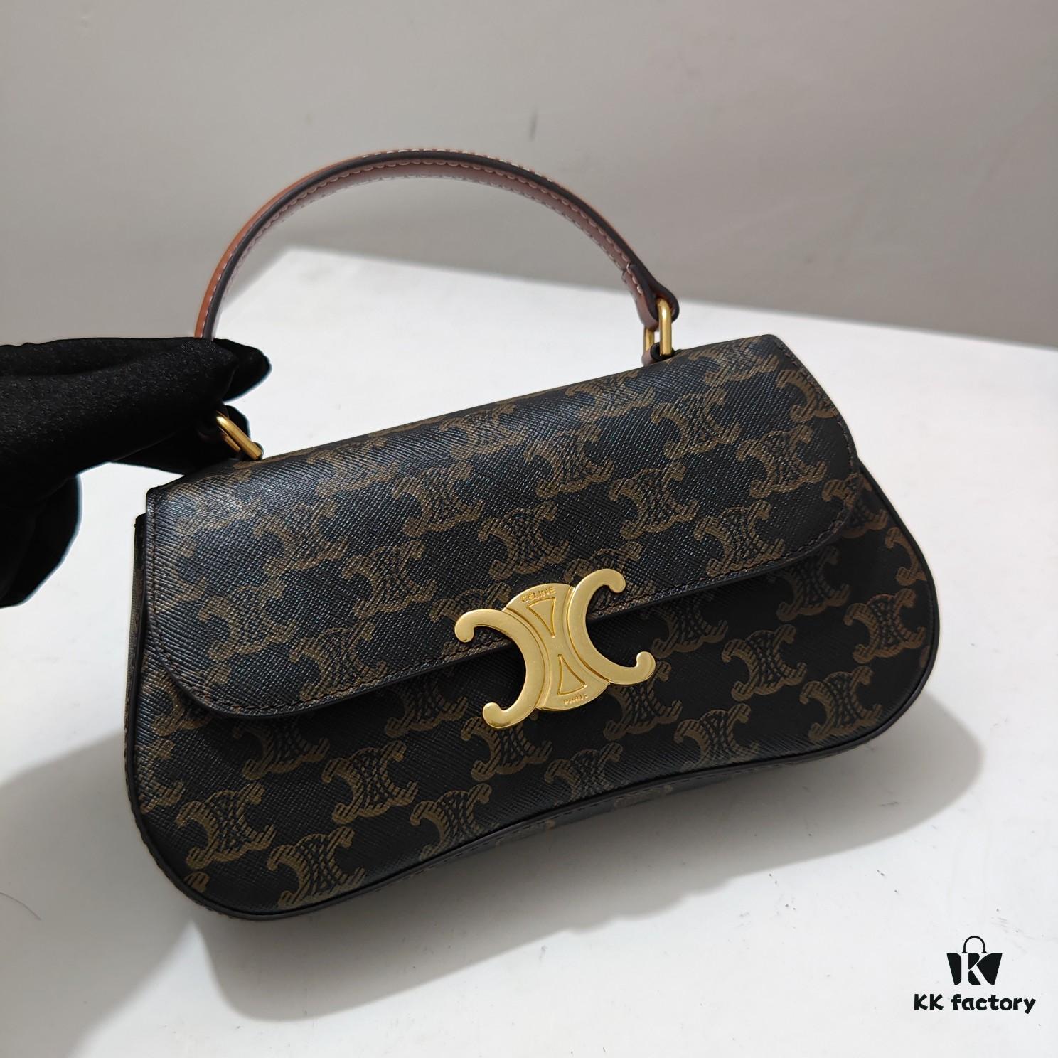 Celine TEEN LOLA Shiny Cowhide Leather Handbag Latest Version