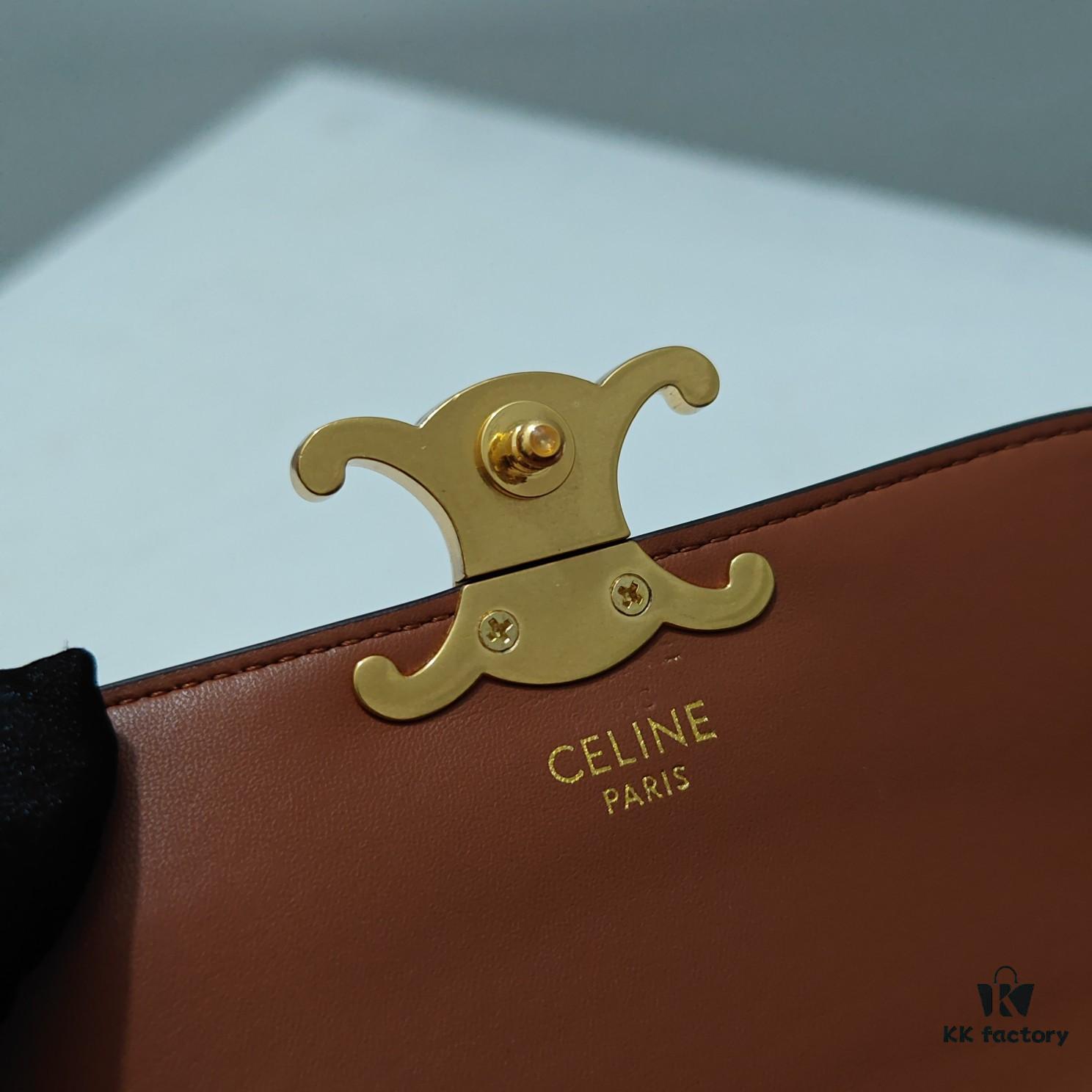 Celine TEEN LOLA Shiny Cowhide Leather Handbag Latest Version