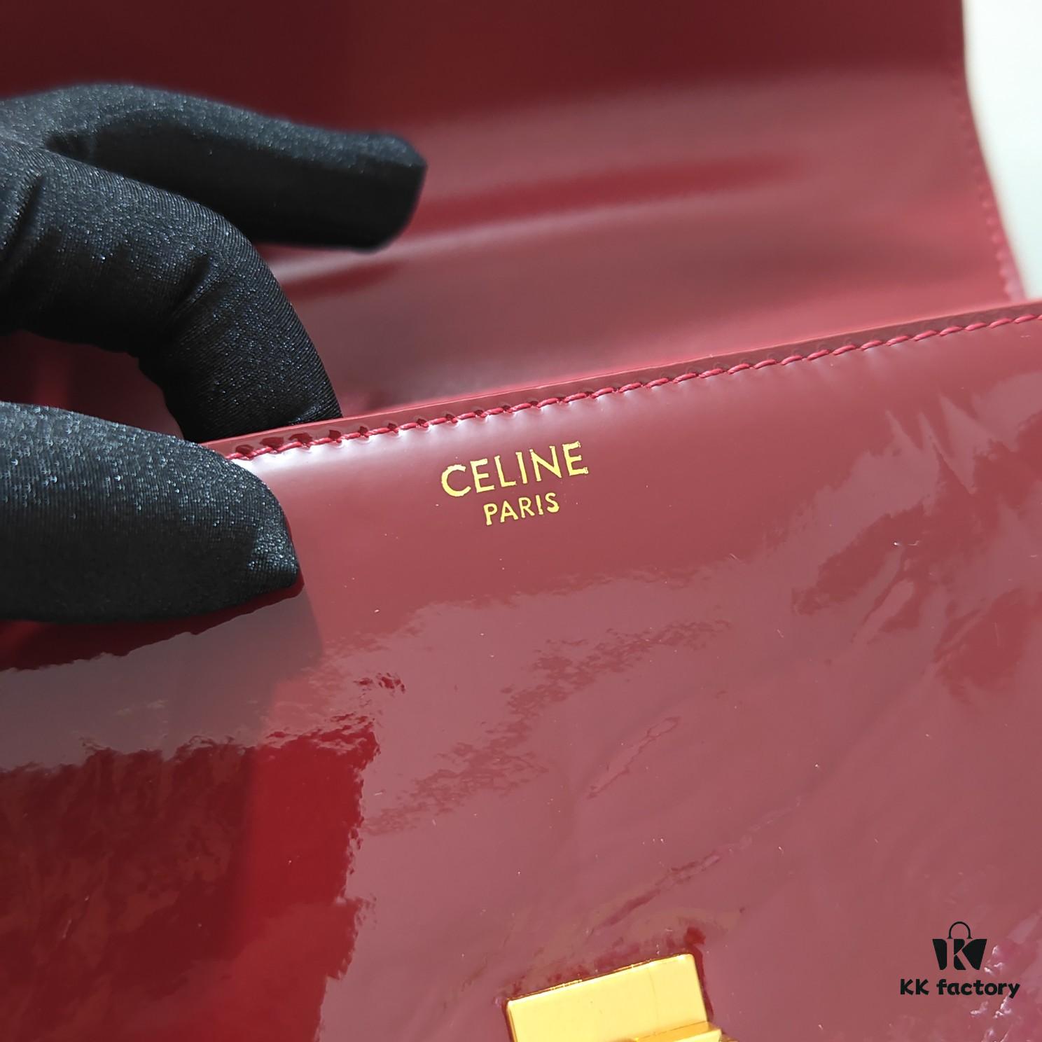6930ae4a6e68136f4d9ad236 Top-Grade Cowhide New Style Patent Leather Celine 2024 Avant Bag Large 25cm
