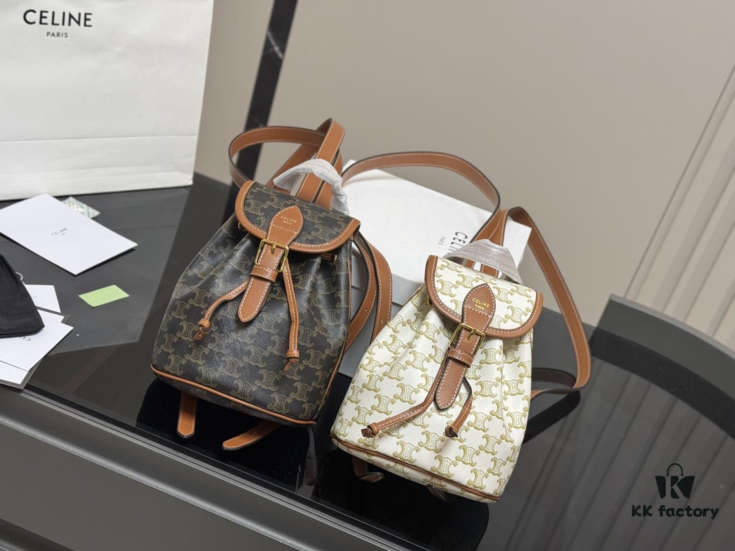 6930ae5b6e68136f4d9ad258 Celine Leather Backpack in Cowhide - Large Size