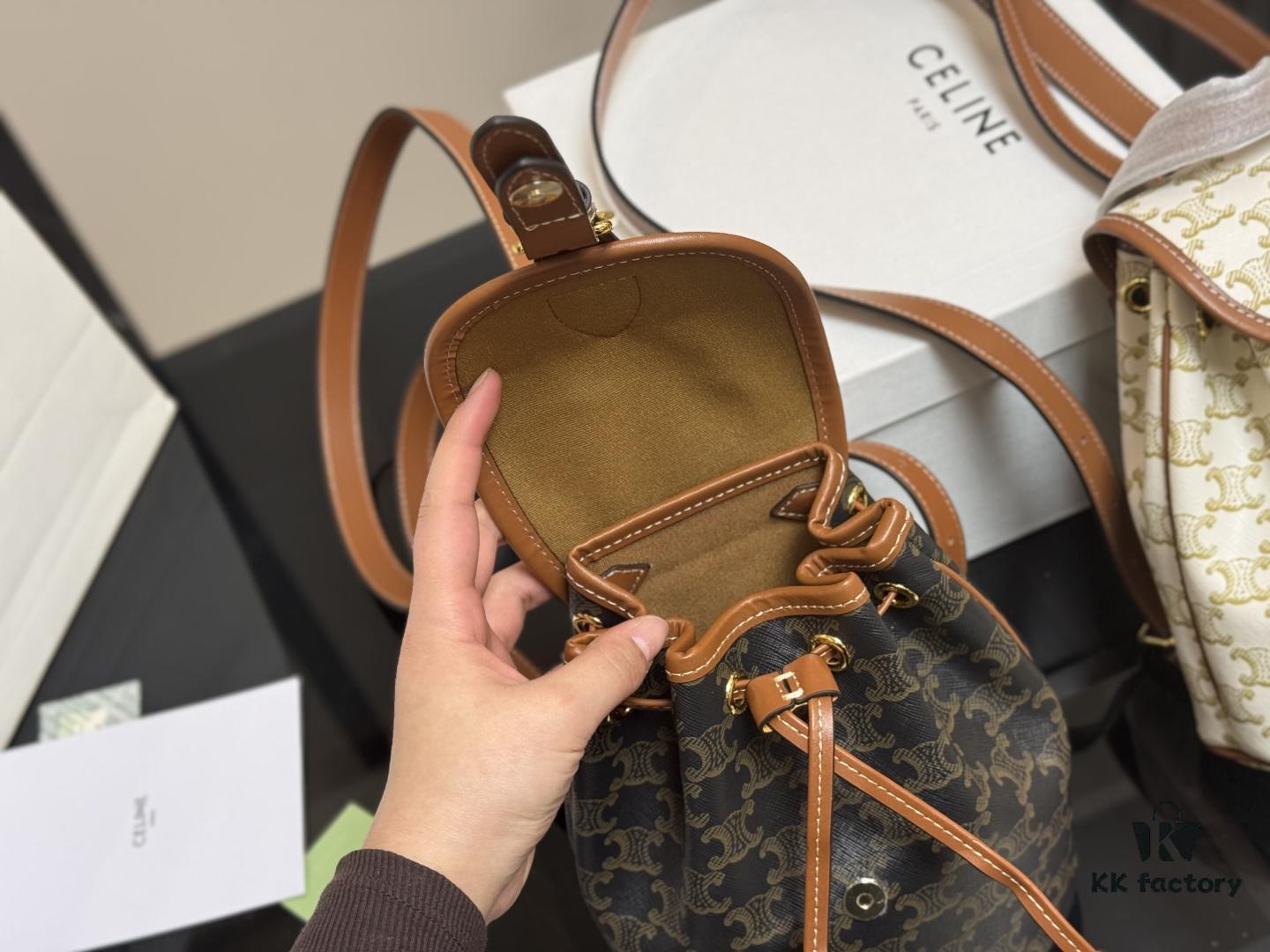 6930ae5d6e68136f4d9ad25b Celine Leather Backpack in Cowhide - Large Size