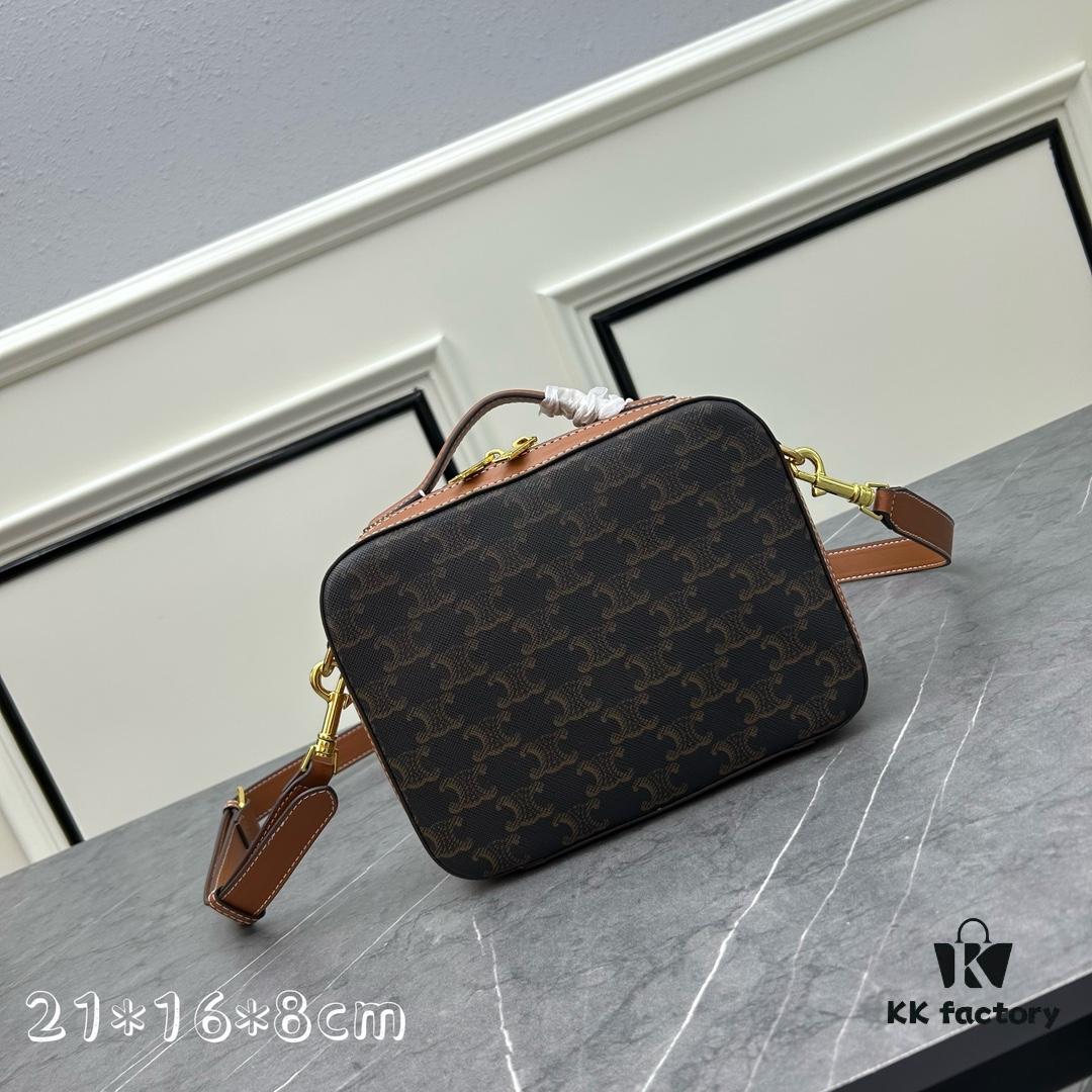 6930ae5f6e68136f4d9ad25e Celine TRIOMPHE Print Camera Bag