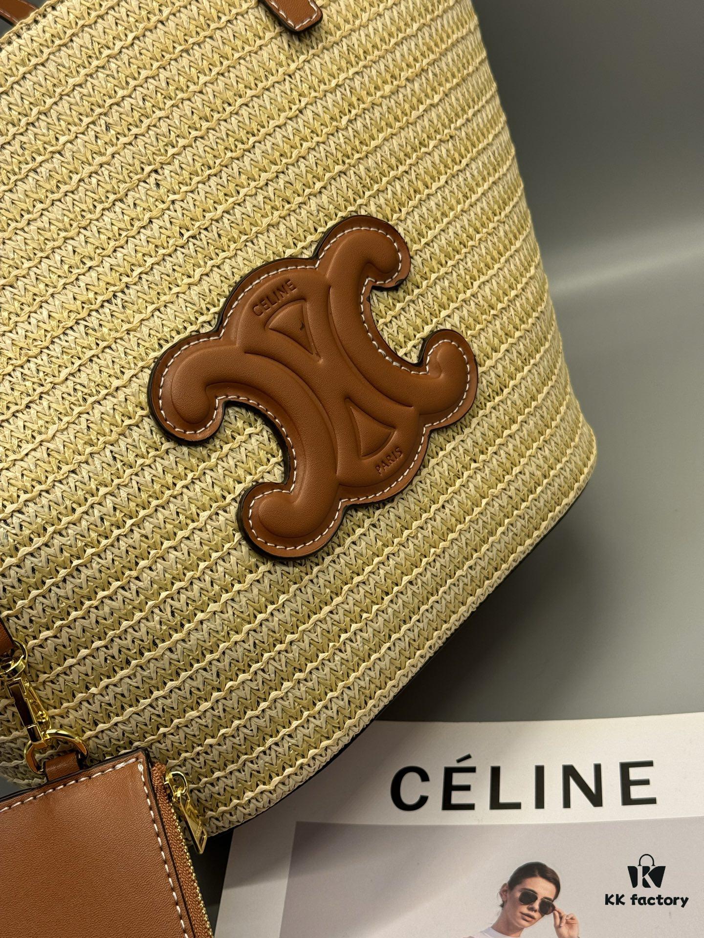 6930ae6b6e68136f4d9ad271 Celine New 💫 This tote bag is handcrafted from raffia tree fibers unique to Morocco, a must-have for summer vacations ⛱️