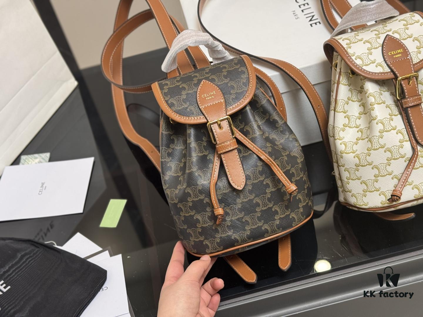 6930ae866e68136f4d9ad293 Celine Leather Backpack in Cowhide - Large Size