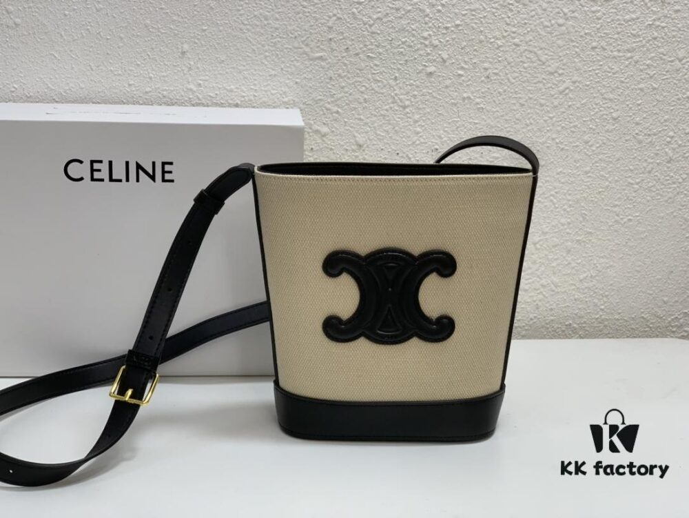 6930aea46e68136f4d9ad2b8 Celine Extra Mini Bucket Bag, New Arrival for Early Spring, Delicately Compact with Canvas and Cowhide Leather, Fits Phone and Small Essentials