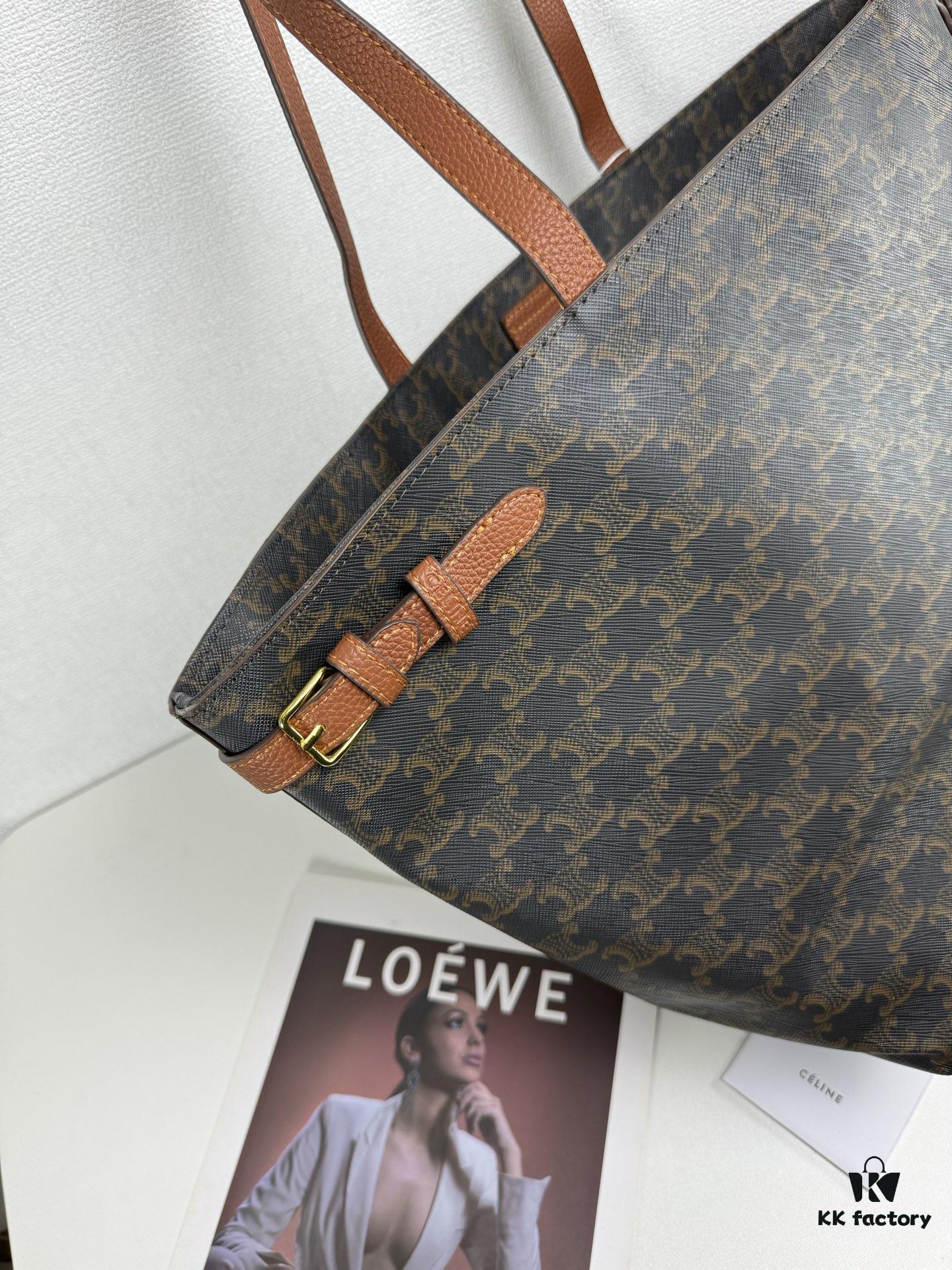 6930aeb56e68136f4d9ad2d3 Celine Shopping Bag, Imported Crinkled Leather, Fashionable and Versatile, Must-Have Item for Trendsetters