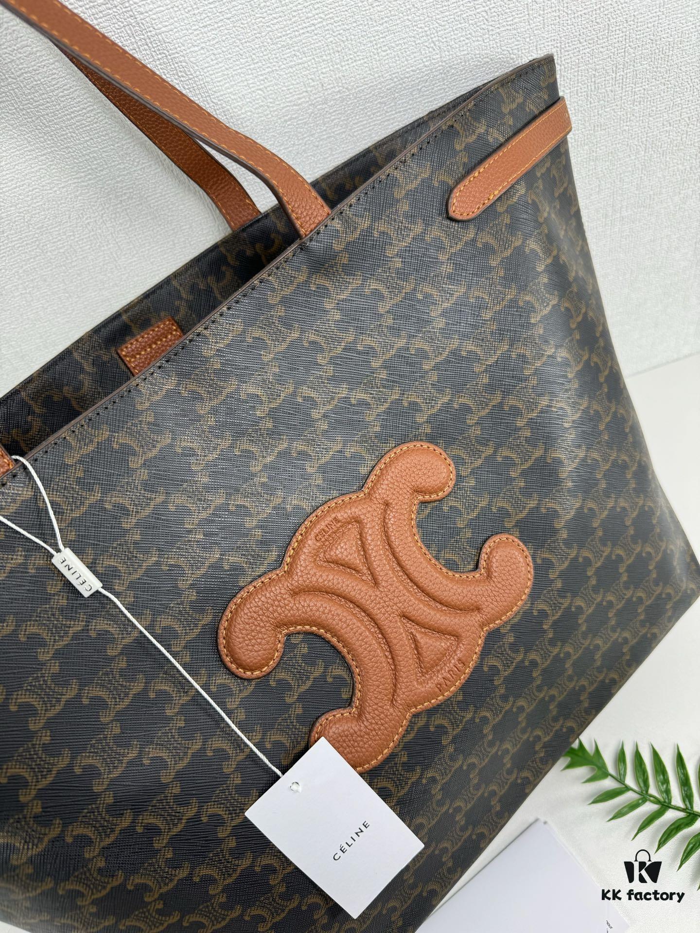 6930aeb56e68136f4d9ad2d5 Celine Shopping Bag, Imported Crinkled Leather, Fashionable and Versatile, Must-Have Item for Trendsetters