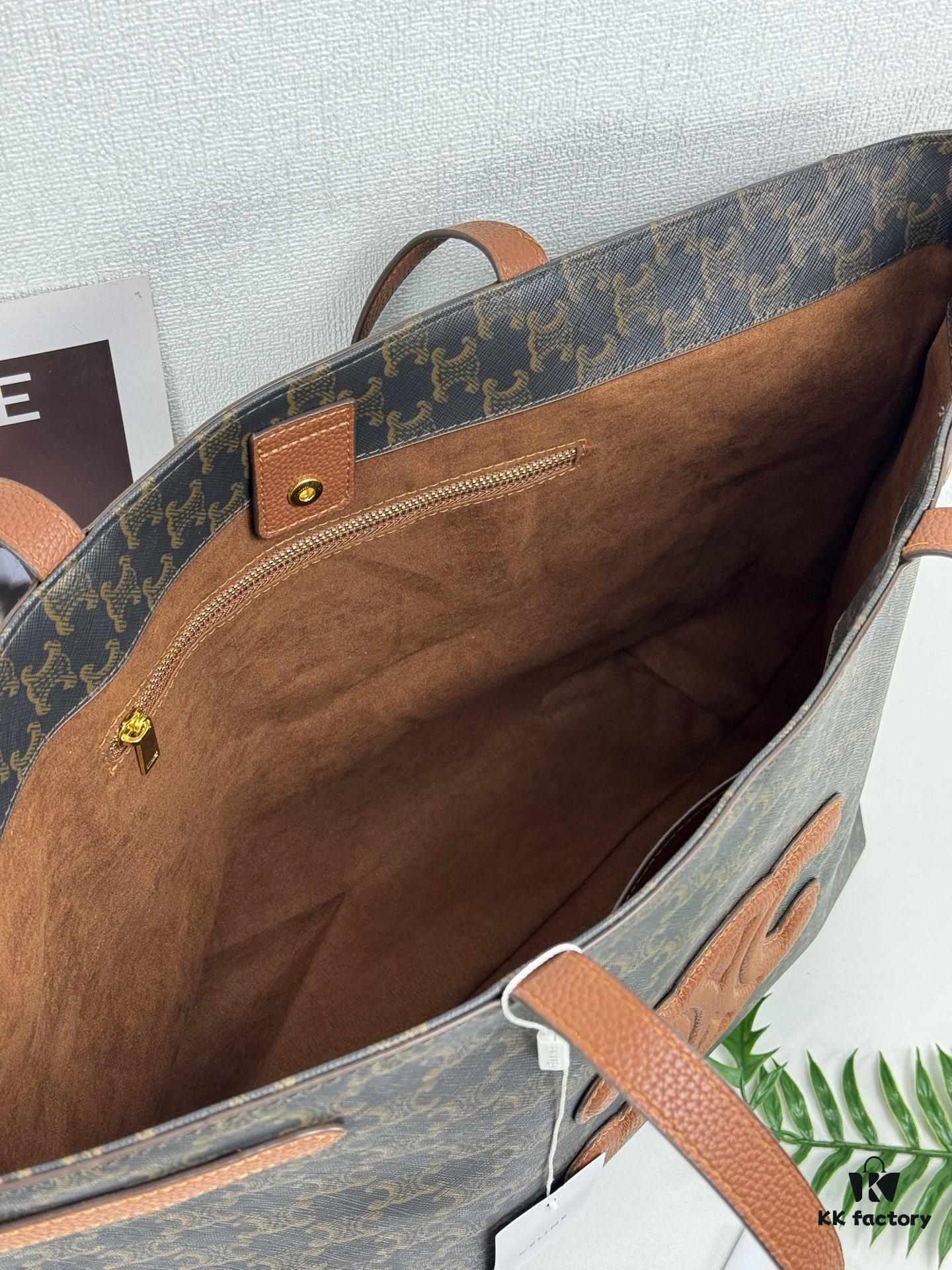 6930aeb56e68136f4d9ad2d6 Celine Shopping Bag, Imported Crinkled Leather, Fashionable and Versatile, Must-Have Item for Trendsetters