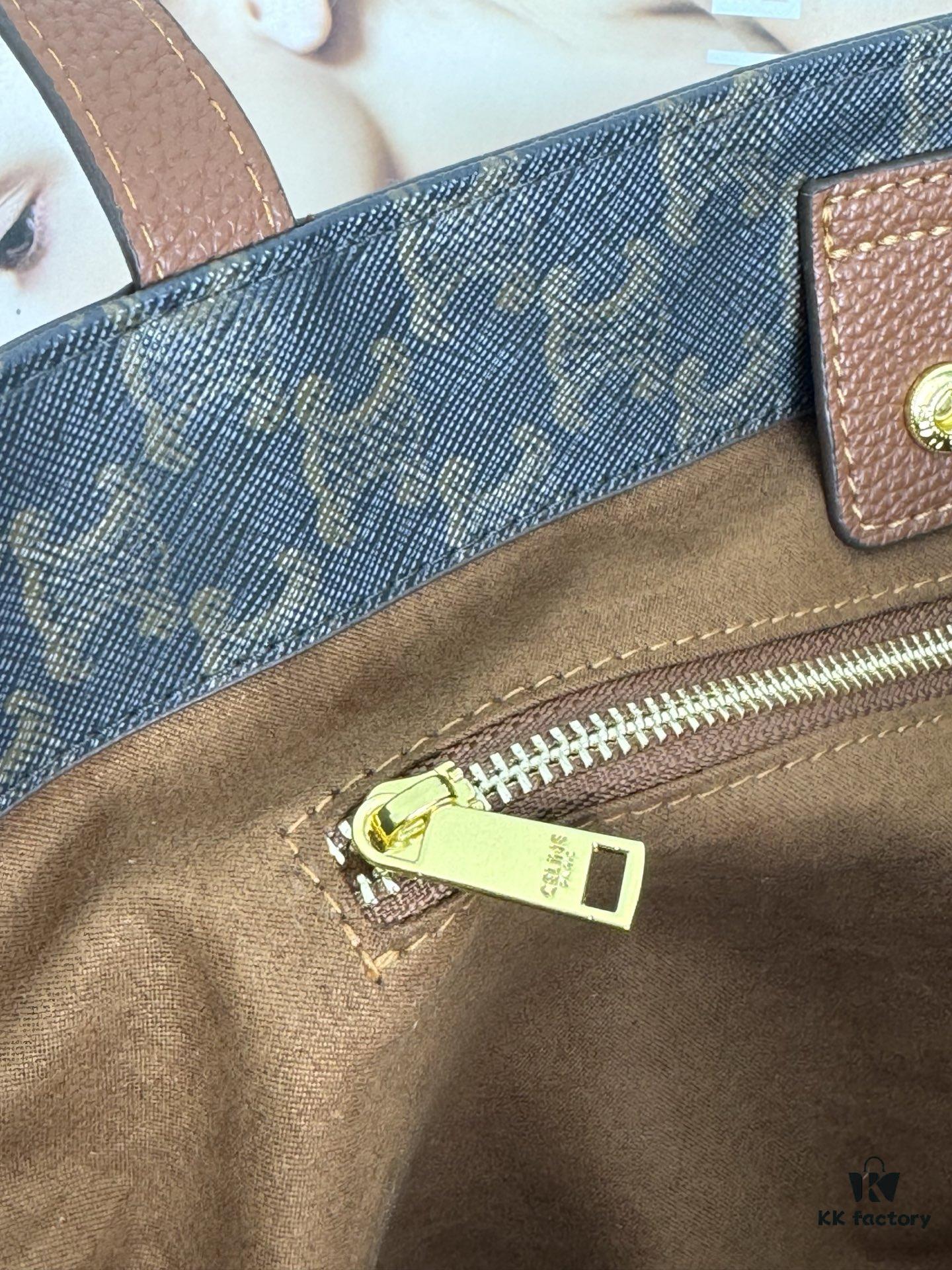 6930aeb56e68136f4d9ad2da Celine Shopping Bag, Imported Crinkled Leather, Fashionable and Versatile, Must-Have Item for Trendsetters