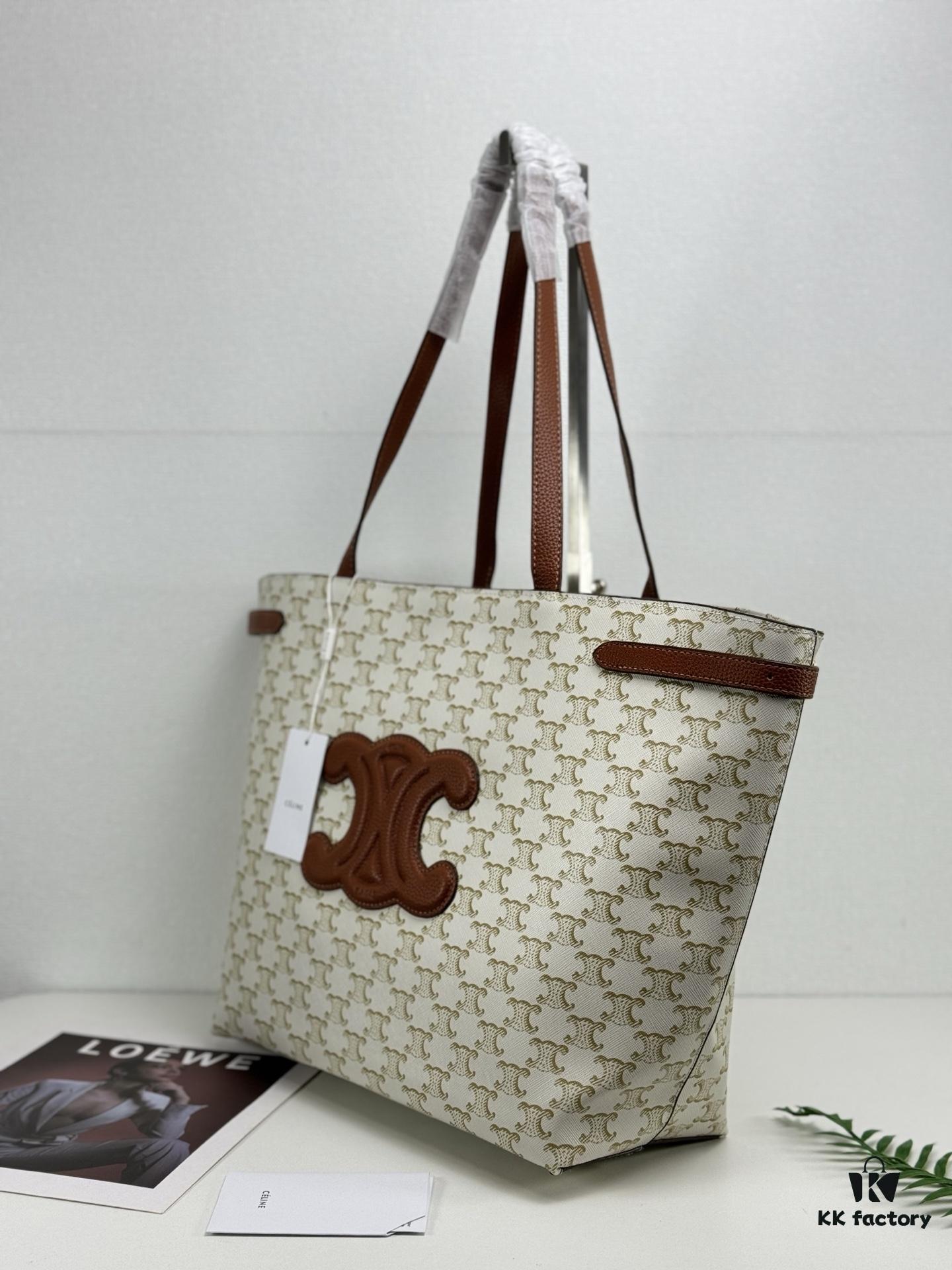 6930aebc6e68136f4d9ad2df Celine Shopping Tote 🛍️, Imported Crinkled Leather, Fashionable and Versatile, Must-Have Item for Trendsetters