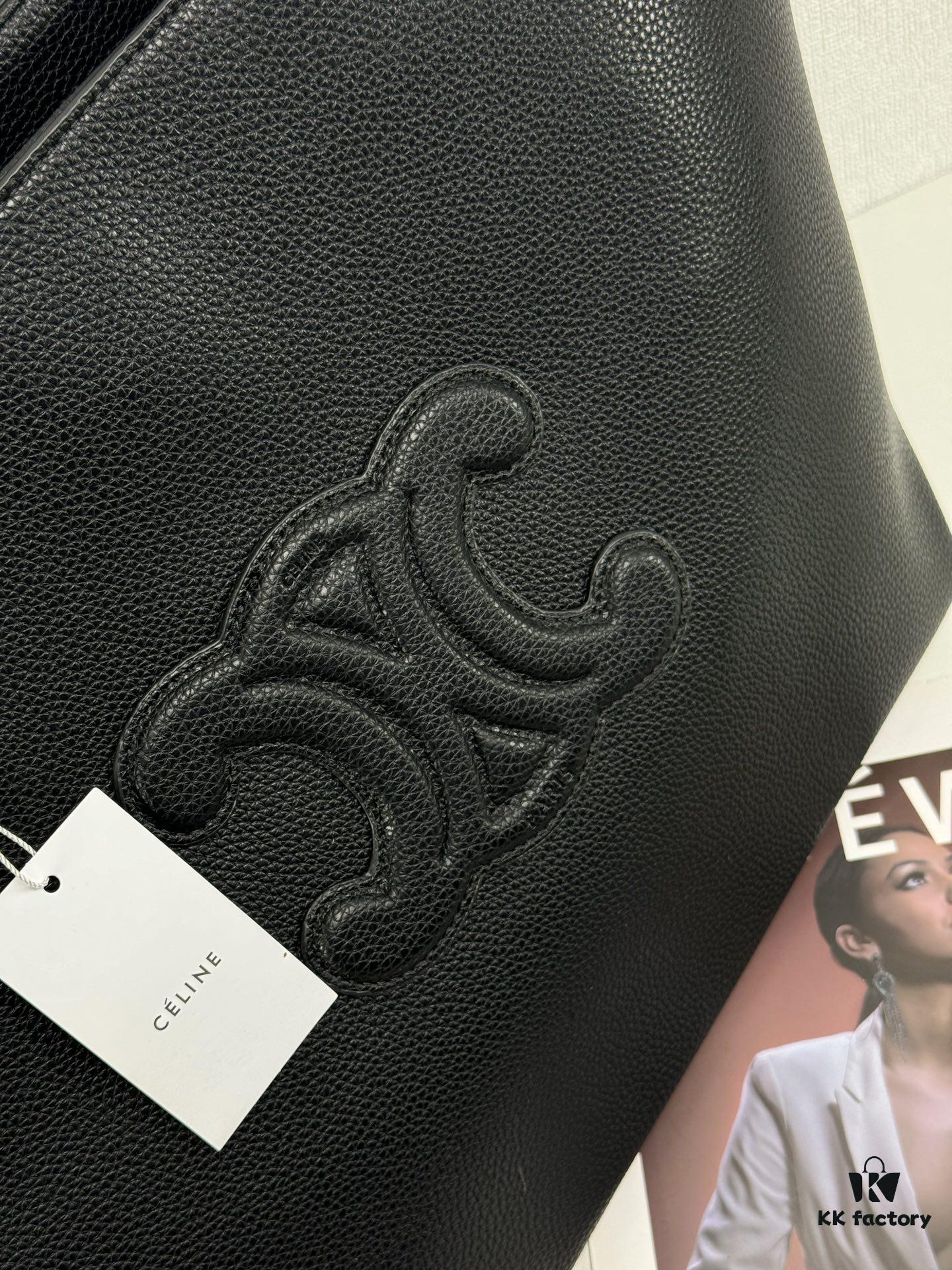 6930aec36e68136f4d9ad2e6 Celine Shopping Bag 🛍️, Imported Crinkled Leather Texture, Fashionable and Versatile, Must-Have Item for Trendsetters