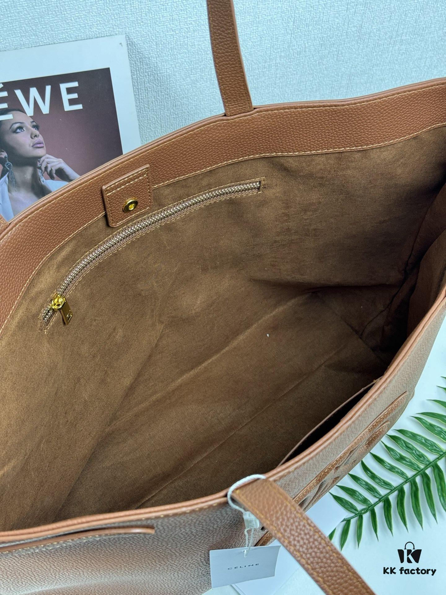 6930aec46e68136f4d9ad2ef Celine Shopping Bag 🛍️, Imported Crinkled Leather Texture, Fashionable and Versatile, Must-Have Item for Trendsetters