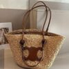 6930aeca6e68136f4d9ad2f3 Celine Wicker Handwoven Raffia Bag, Official Website Style, Essential for Summer Beach Travel