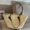 6930aeca6e68136f4d9ad2f5 Celine Woven Raffia Handbag, Official Website Style, Summer Beach Essential