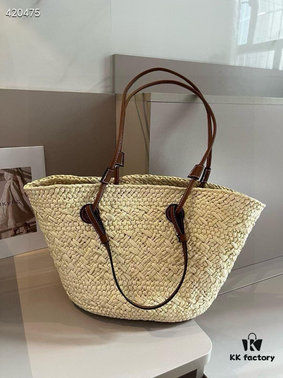 6930aeca6e68136f4d9ad2f5 Celine Woven Raffia Handbag, Official Website Style, Summer Beach Essential