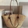 6930aee76e68136f4d9ad324 Celine Wicker Handwoven Raffia Bag, Official Website Style, Essential for Summer Beach Travel