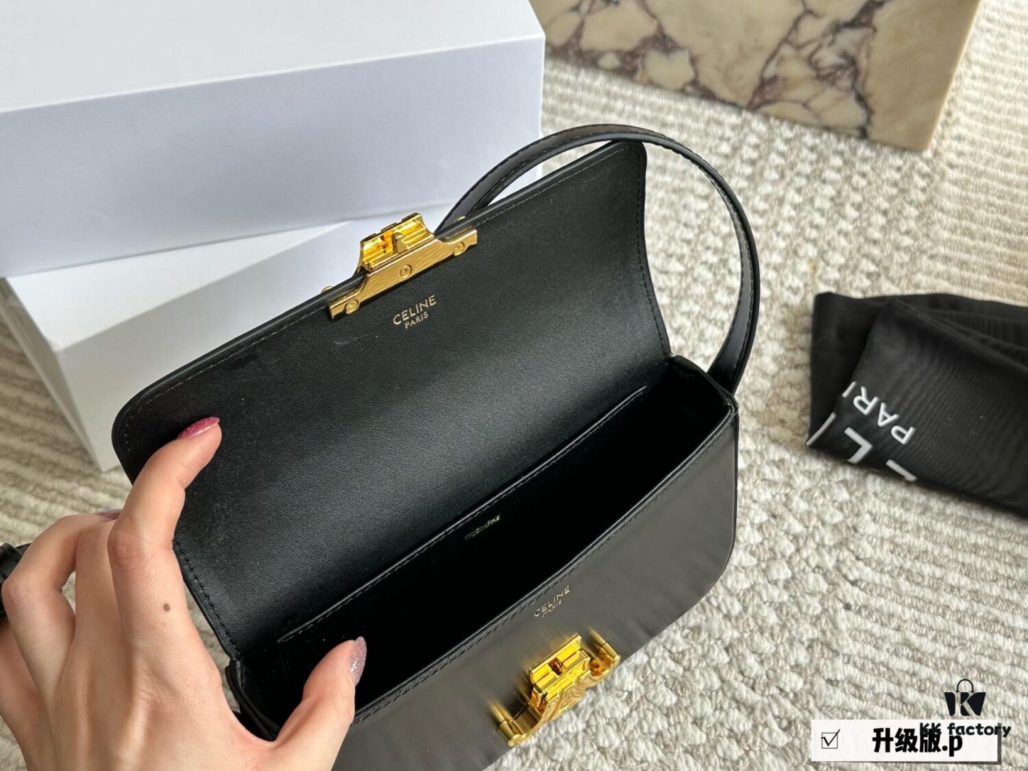 6930aeea6e68136f4d9ad328 Celine Beautiful Armpit Bag, Arch of Triumph Design, Upgraded Version Re-shipped, Vintage Sexy All-match Small Bag, Cowhide Leather