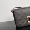 6930af0d6e68136f4d9ad363 CELINE 2024 Spring-Summer New Arrival TRIOMPHE Logo Printed Cowhide Leather Shoulder Bag, Triumph Armpit Bag, Cowhide Trim, Lambskin Lining, Interior Flat Pocket, Adjustable Leather Shoulder Strap (Length: 20cm)