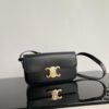 6930af106e68136f4d9ad369 CELINE 2024 Spring/Summer New Arrival TRIOMPHE Signature Grain Calfskin Shoulder Bag, Triumph Armpit Bag with Calfskin Trim and Lambskin Lining, Flat Interior Pocket, Adjustable Leather Strap 20cm