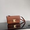 6930af166e68136f4d9ad372 CELINE 2024 Spring/Summer New Arrival TRIOMPHE Logo Embossed Smooth Calfskin Shoulder Bag, Triomphe Armpit Bag with Cowhide Edging, Lambskin Lining, Flat Interior Pocket, Adjustable Leather Shoulder Strap (20cm Length)