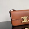 6930af166e68136f4d9ad376 CELINE 2024 Spring/Summer New Arrival TRIOMPHE Logo Embossed Smooth Calfskin Shoulder Bag, Triomphe Armpit Bag with Cowhide Edging, Lambskin Lining, Flat Interior Pocket, Adjustable Leather Shoulder Strap (20cm Length)