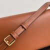 6930af1c6e68136f4d9ad37f CELINE 2024 Spring/Summer New Arrival TRIOMPHE Logo Embossed Smooth Calfskin Shoulder Bag, Triomphe Armpit Bag with Cowhide Edging, Lambskin Lining, Flat Interior Pocket, Adjustable Leather Shoulder Strap (20cm Length)