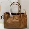 6930af316e68136f4d9ad39f Celine New Arrival Tote Bag, Calfskin Material, Arc de Triomphe Embossed Logo, Drawstring Closure at Opening, Adjustable Size
