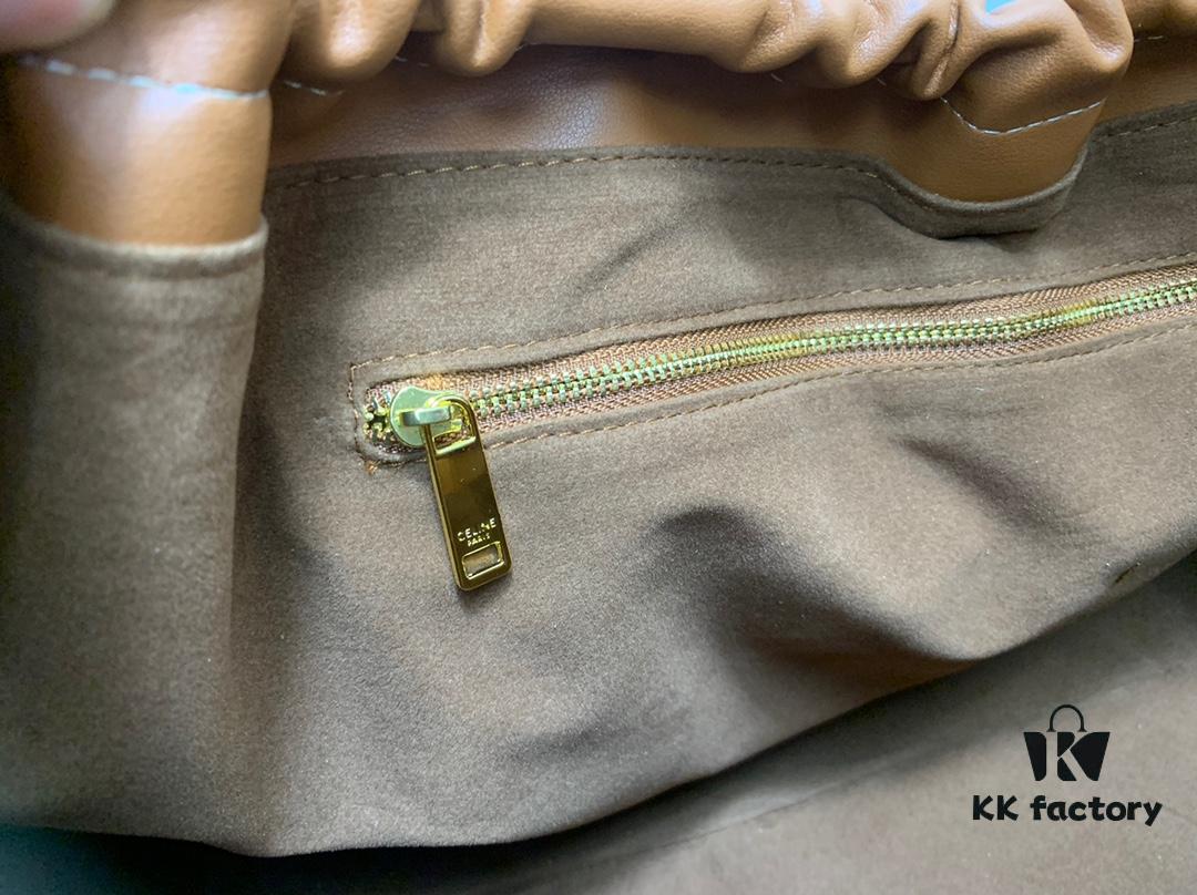 6930af346e68136f4d9ad3a6 Celine New Arrival Tote Bag, Calfskin Material, Arc de Triomphe Embossed Logo, Drawstring Closure at Opening, Adjustable Size