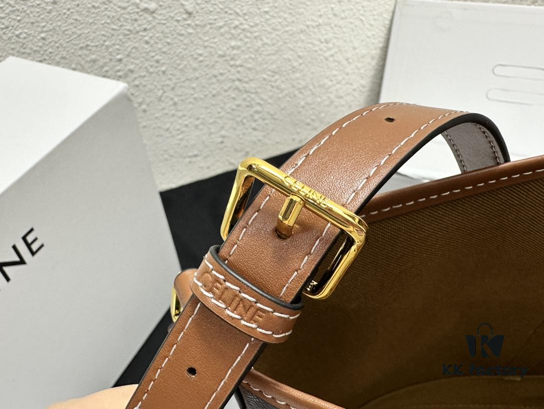 6930af3d6e68136f4d9ad3b5 Celine Large Triomphe Canvas Nano Bucket Bag - Stylish Vintage Series with Signature Print