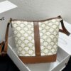 6930af3e6e68136f4d9ad3b7 Celine Triomphe Canvas Nano Bucket Bag in New Size, Signature Print, Artificial Leather and Cowhide, Perfect for Winter Wear with Coats