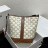 6930af406e68136f4d9ad3bc Celine Triomphe Canvas Nano Bucket Bag in New Size, Signature Print, Artificial Leather and Cowhide, Perfect for Winter Wear with Coats