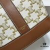6930af416e68136f4d9ad3be Celine Triomphe Canvas Nano Bucket Bag in New Size, Signature Print, Artificial Leather and Cowhide, Perfect for Winter Wear with Coats