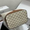 6930af436e68136f4d9ad3c4 Celine Large Triomphe Canvas Nano Bucket Bag with Signature Print