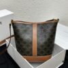 6930af476e68136f4d9ad3cb Celine Triomphe Canvas Nano Bucket Bag in Latest Size, Signature Print, Artificial Leather and Cowhide, Perfect for Winter Wear with Coats